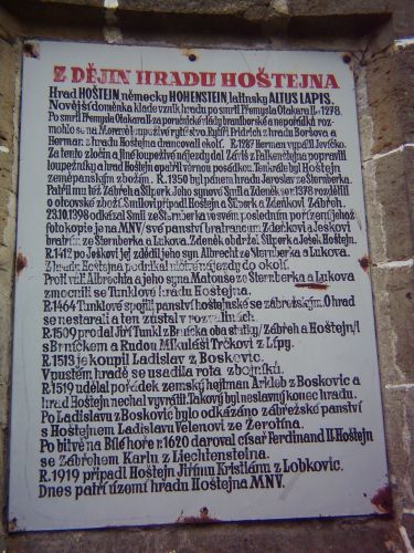 D�jiny hradu Ho�tejna